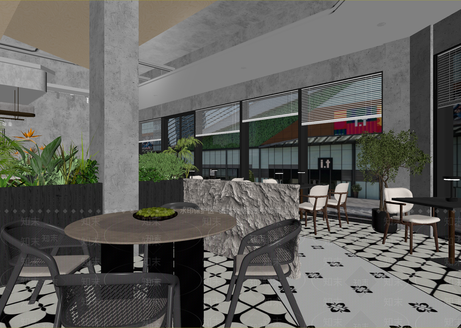 现代咖啡厅3D模型下载【ID:1215194485】