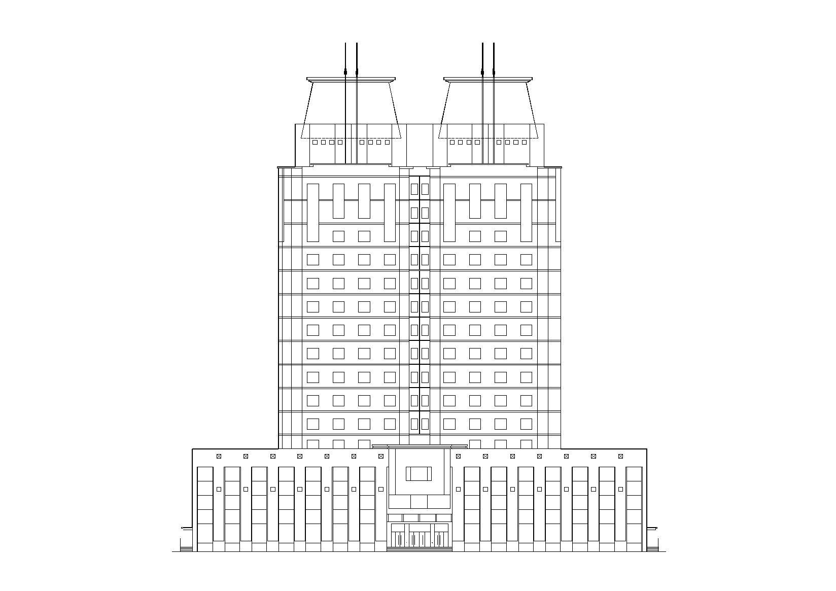 [吉林]高层底商式博士后公寓楼建筑施工图cad施工图下载【ID:167354134】