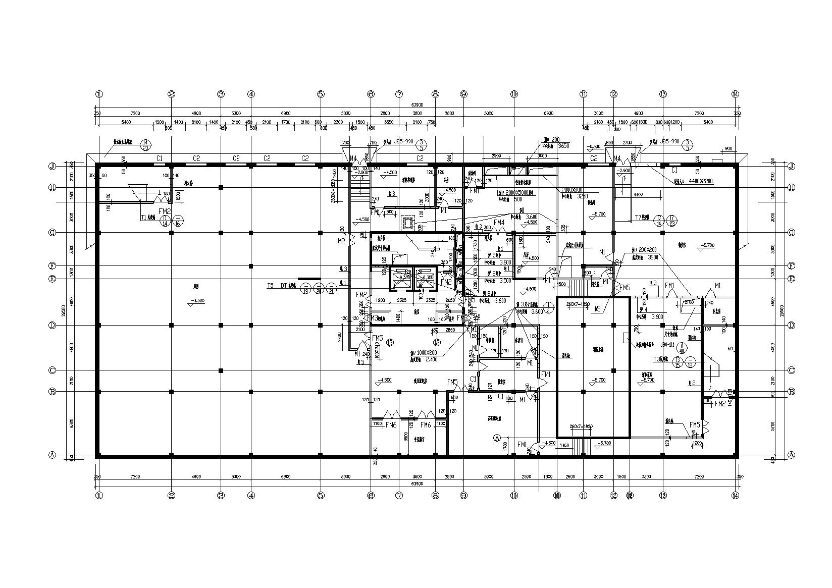 [吉林]高层底商式博士后公寓楼建筑施工图cad施工图下载【ID:167354134】