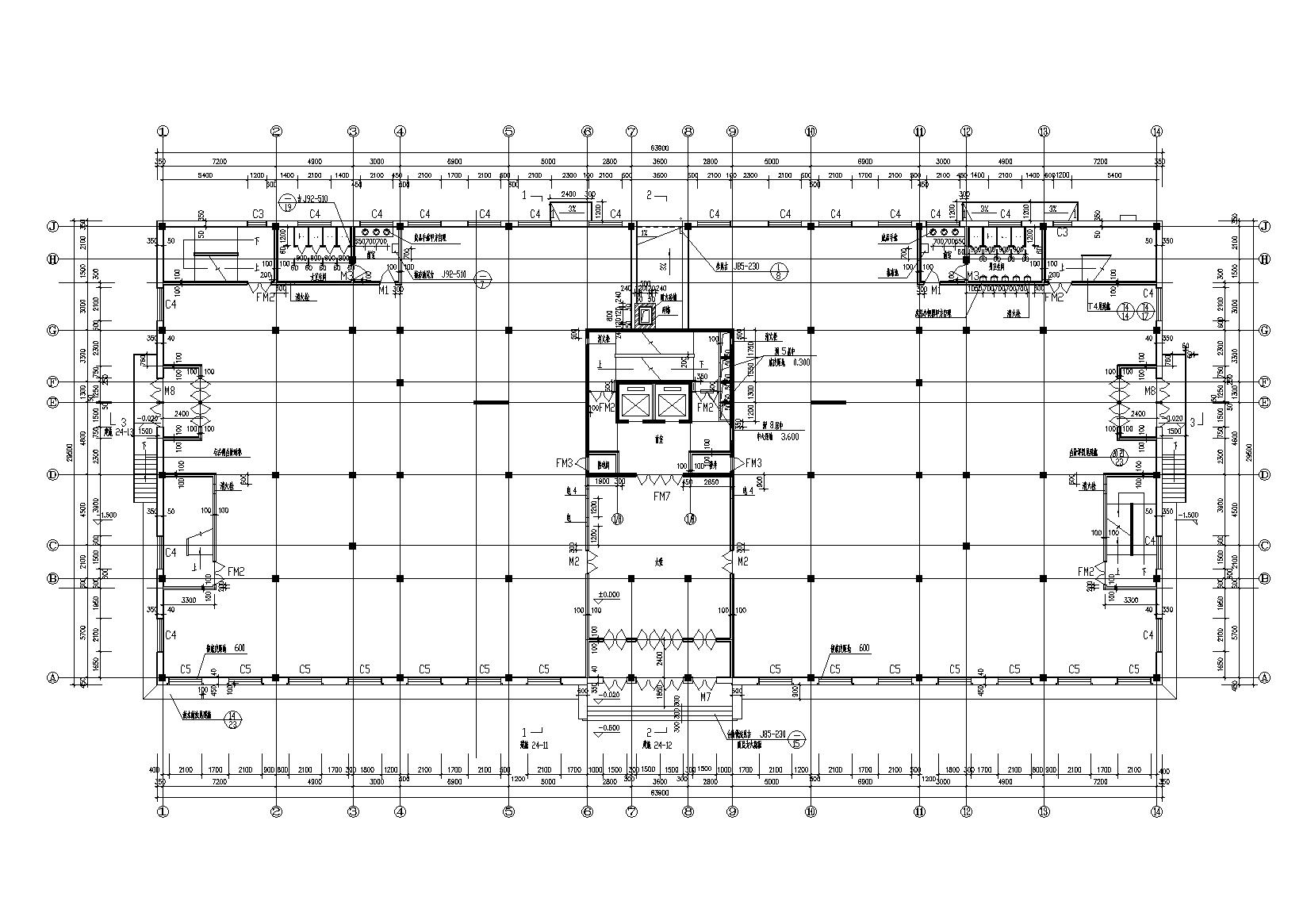 [吉林]高层底商式博士后公寓楼建筑施工图cad施工图下载【ID:167354134】