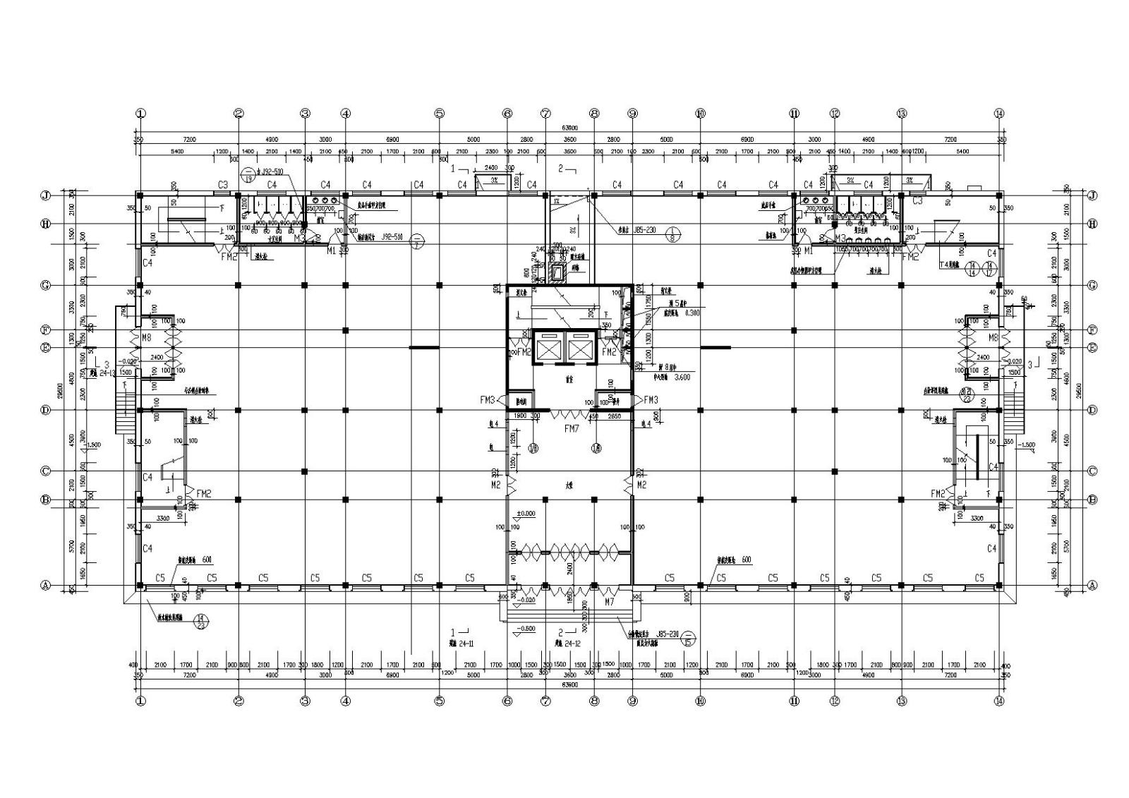 [吉林]高层底商式博士后公寓楼建筑施工图cad施工图下载【ID:149578119】