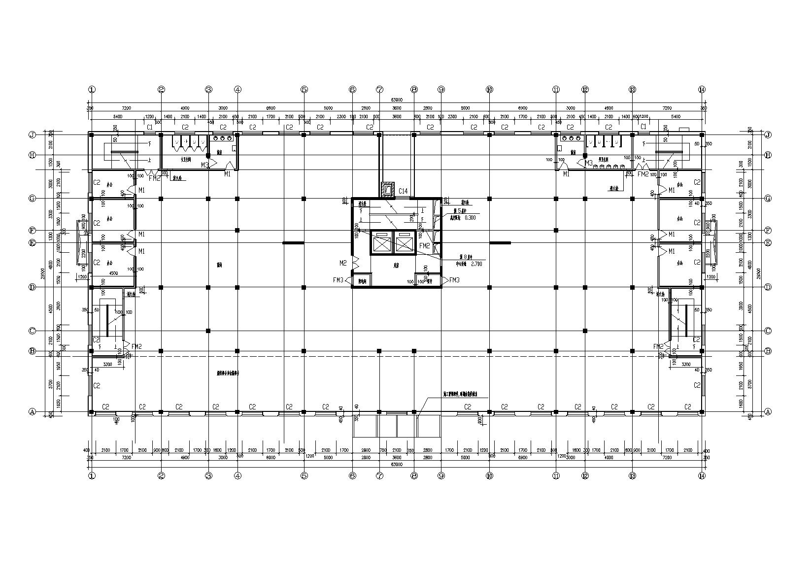 [吉林]高层底商式博士后公寓楼建筑施工图cad施工图下载【ID:167354134】