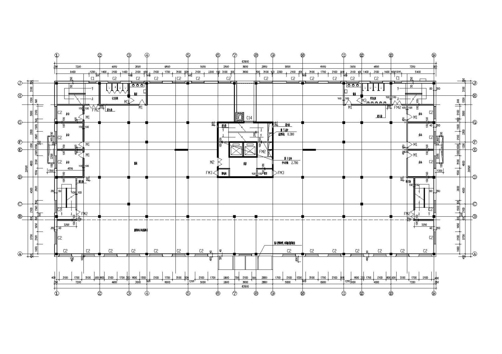 [吉林]高层底商式博士后公寓楼建筑施工图cad施工图下载【ID:149578119】