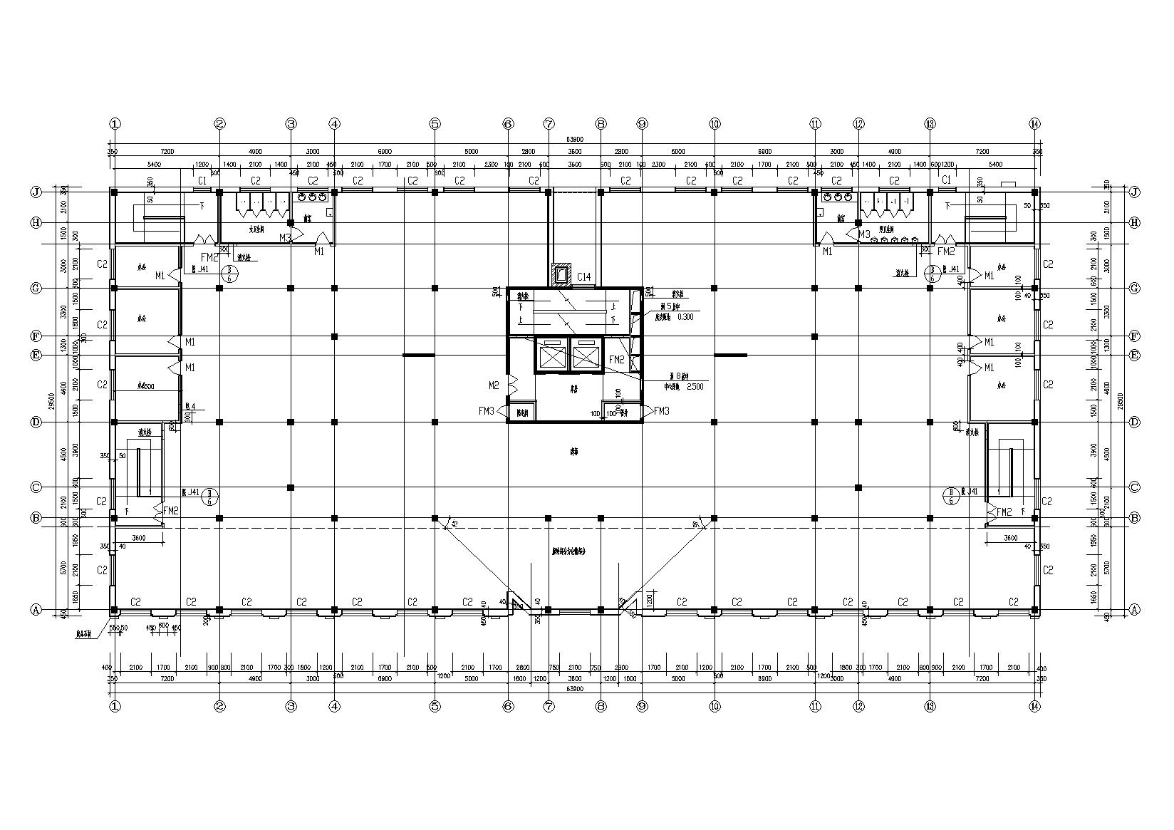 [吉林]高层底商式博士后公寓楼建筑施工图cad施工图下载【ID:167354134】