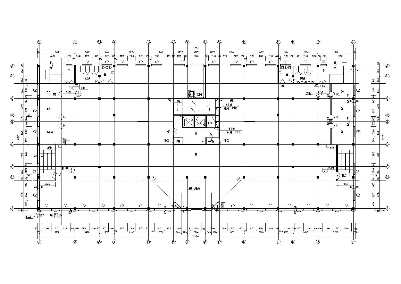 [吉林]高层底商式博士后公寓楼建筑施工图cad施工图下载【ID:149578119】