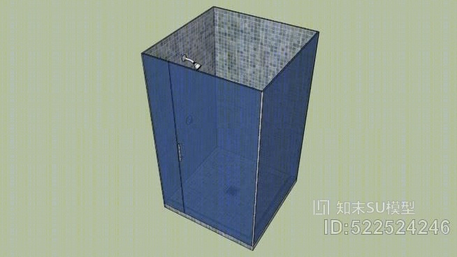 4x4’方角玻璃墙淋浴器SU模型下载【ID:522524246】