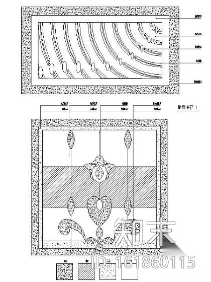 优质地面拼花图库cad施工图下载【ID:161860115】