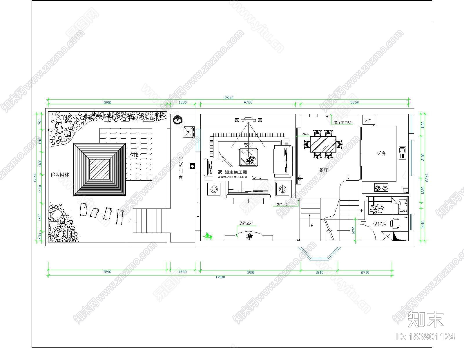 现代白金瀚三层别墅CAD施工图全套及效果图下载cad施工图下载【ID:183901124】