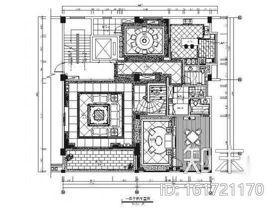 [福建]精品欧式风格别墅室内装修施工图cad施工图下载【ID:161721170】