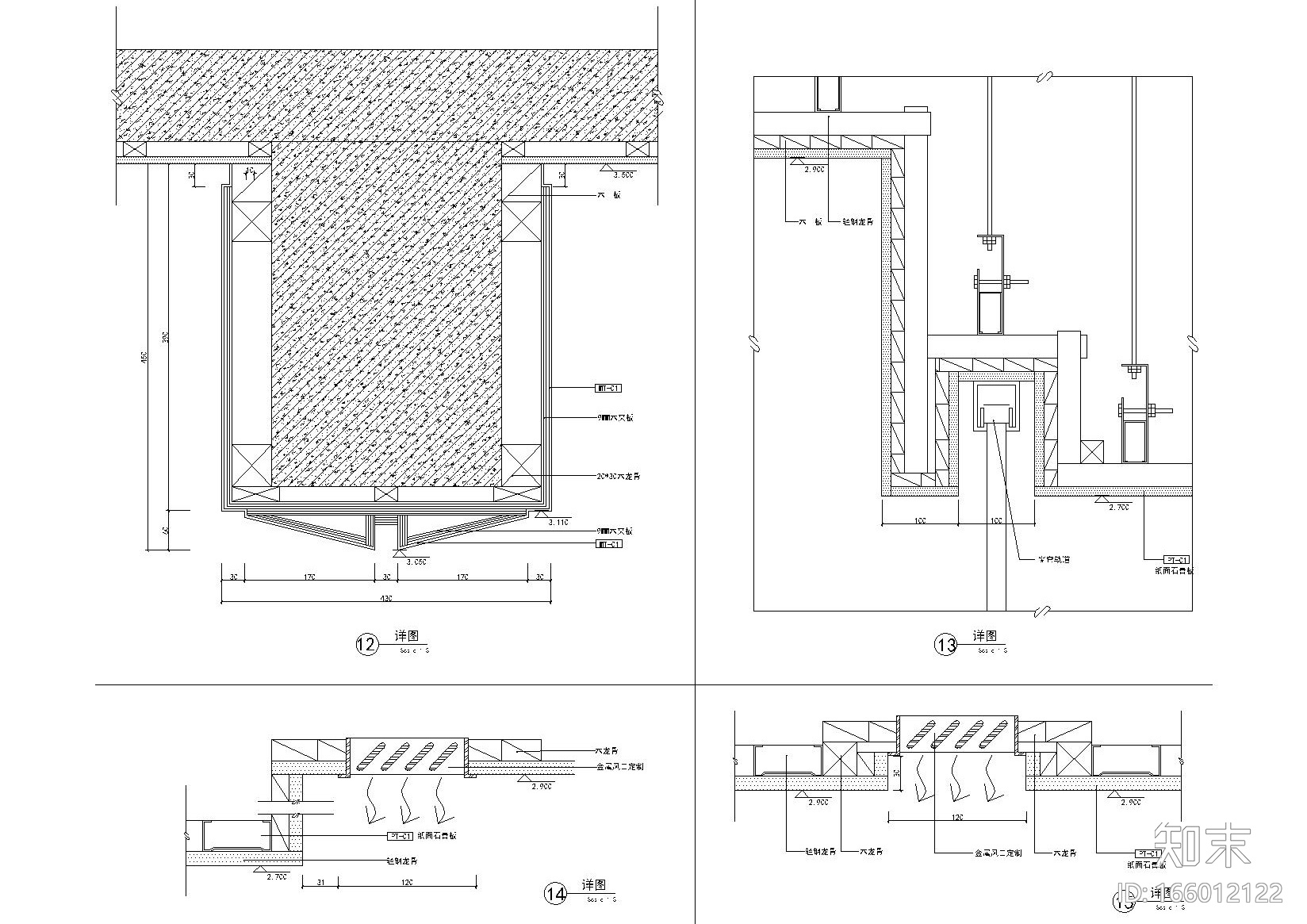 鄂尔多斯金融广场K座茶楼概念方案及施工图cad施工图下载【ID:166012122】