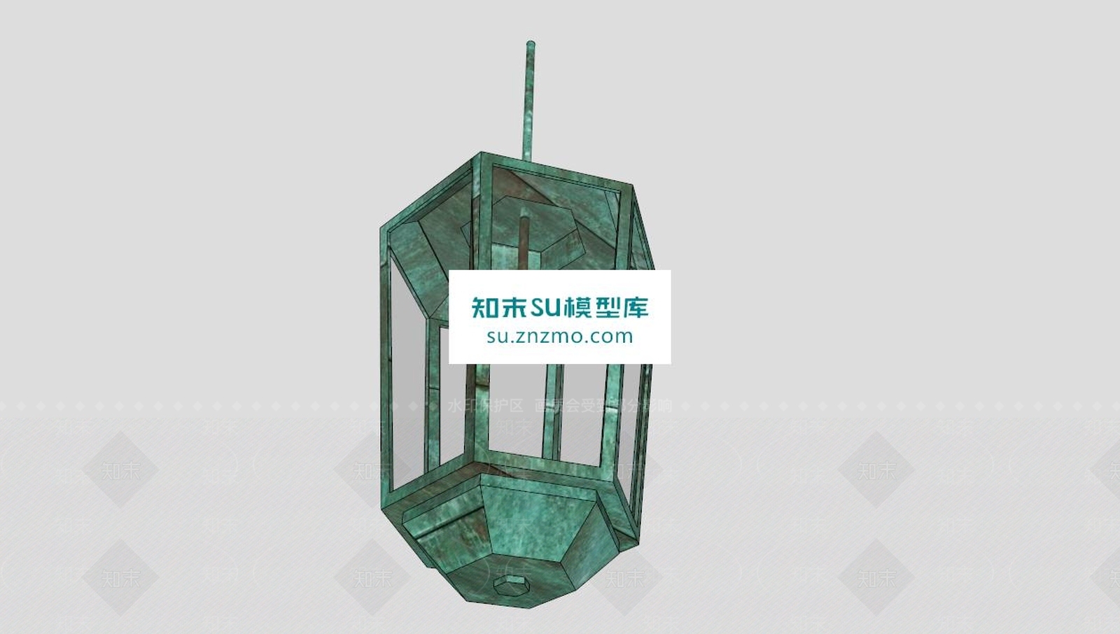 中式挂灯吊灯灯具SU模型下载【ID:172111128】