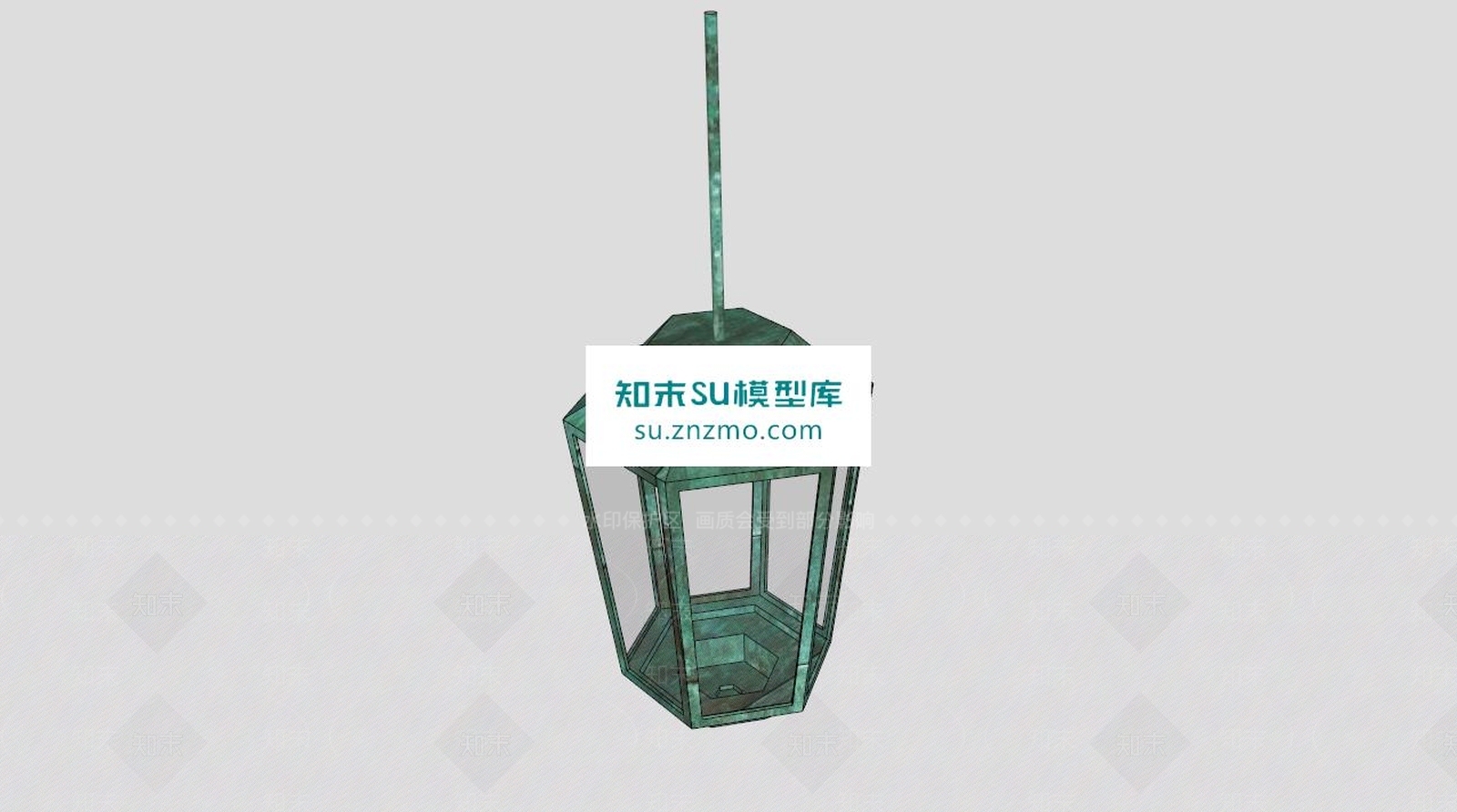 中式挂灯吊灯灯具SU模型下载【ID:172111128】