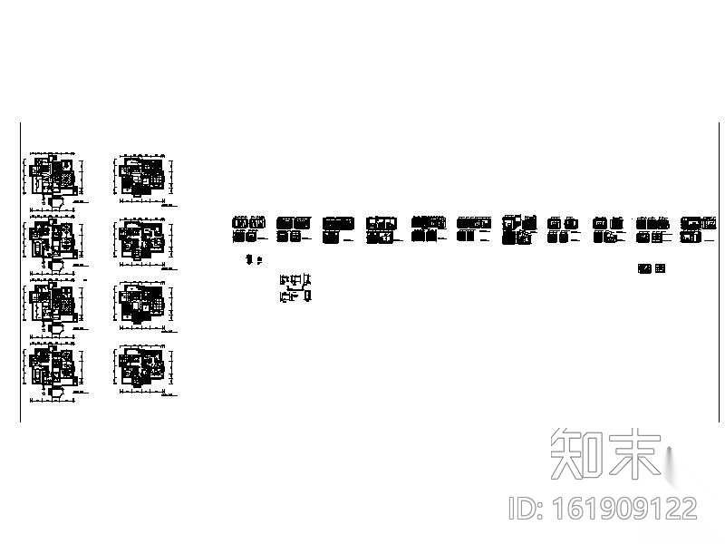 田园乡村二层别墅装修图cad施工图下载【ID:161909122】