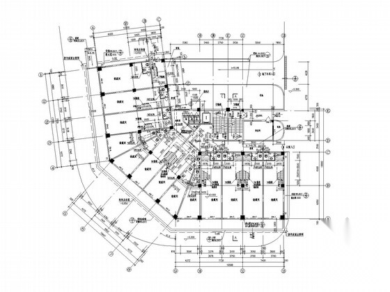 十二层欧式风格商住楼建筑施工图cad施工图下载【ID:166198186】