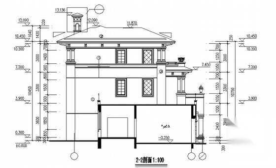[广东]某棕榈园二期低层住宅建筑施工图cad施工图下载【ID:165422164】