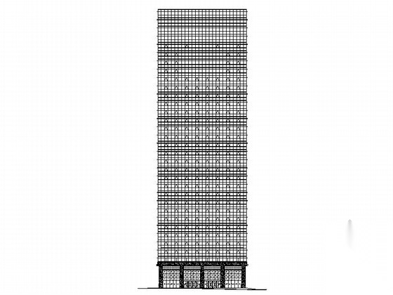 [深圳]某二十八层商业综合体钢化玻璃幕墙建筑施工图cad施工图下载【ID:166801171】