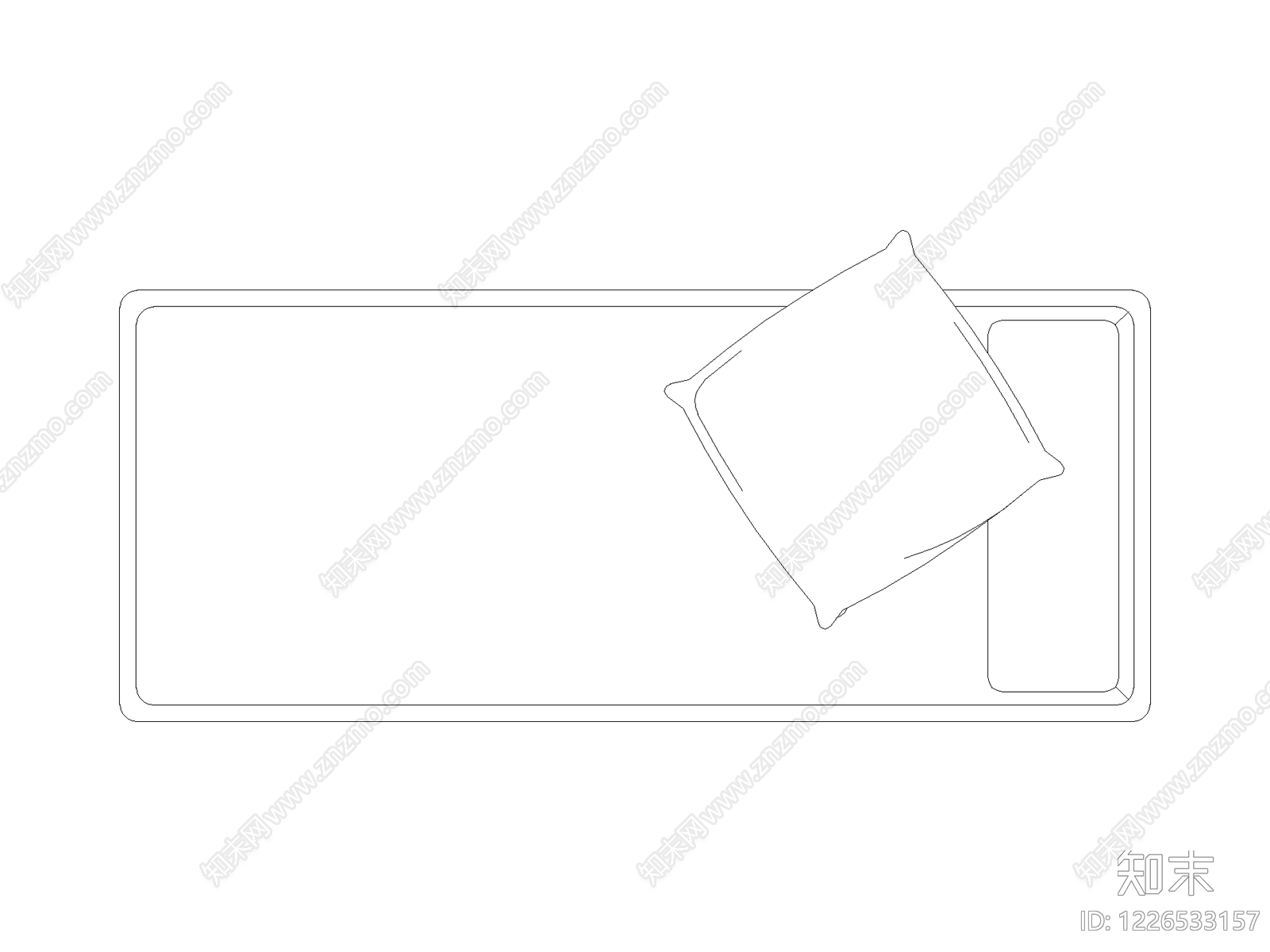 现代床CAD图纸