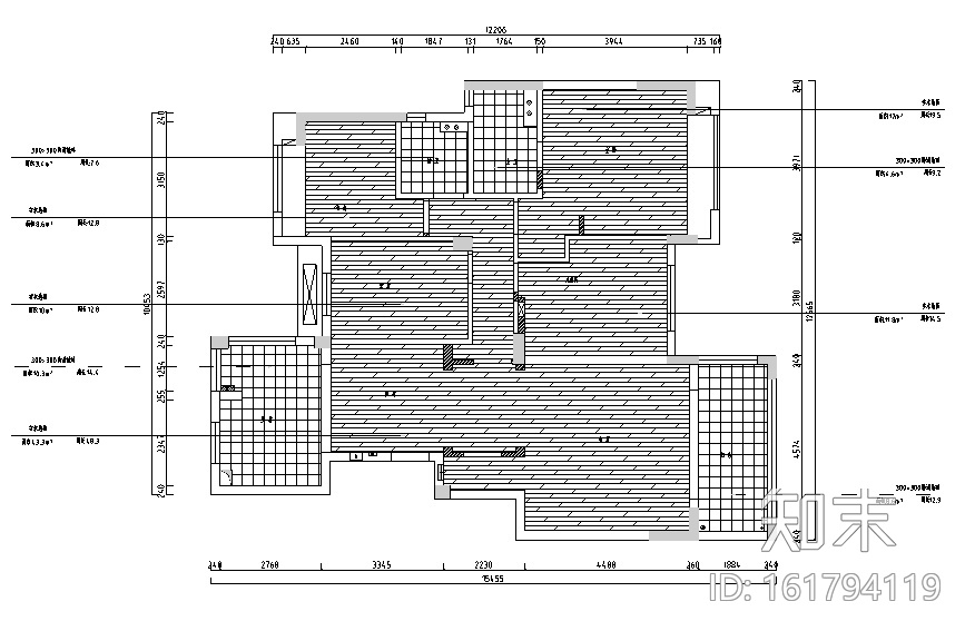 美式风格山湖间别墅设计施工图（附效果图）cad施工图下载【ID:161794119】