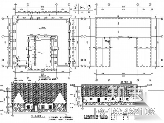 [山东]单层砌体结构海草房结构施工图（含建施）cad施工图下载【ID:166462106】