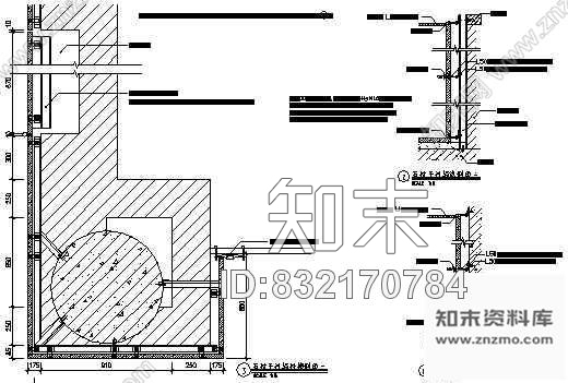 干挂石材节点cad施工图下载【ID:832170784】