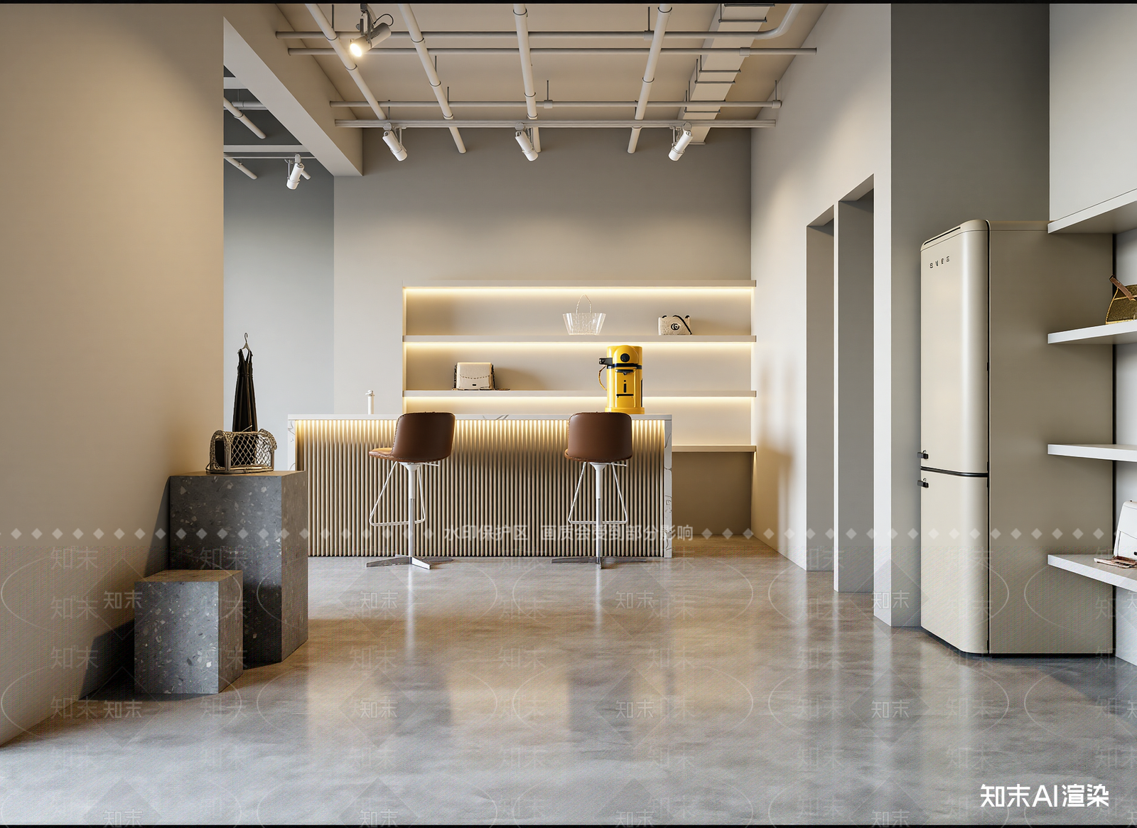 现代咖啡厅3D模型下载【ID:1214968590】