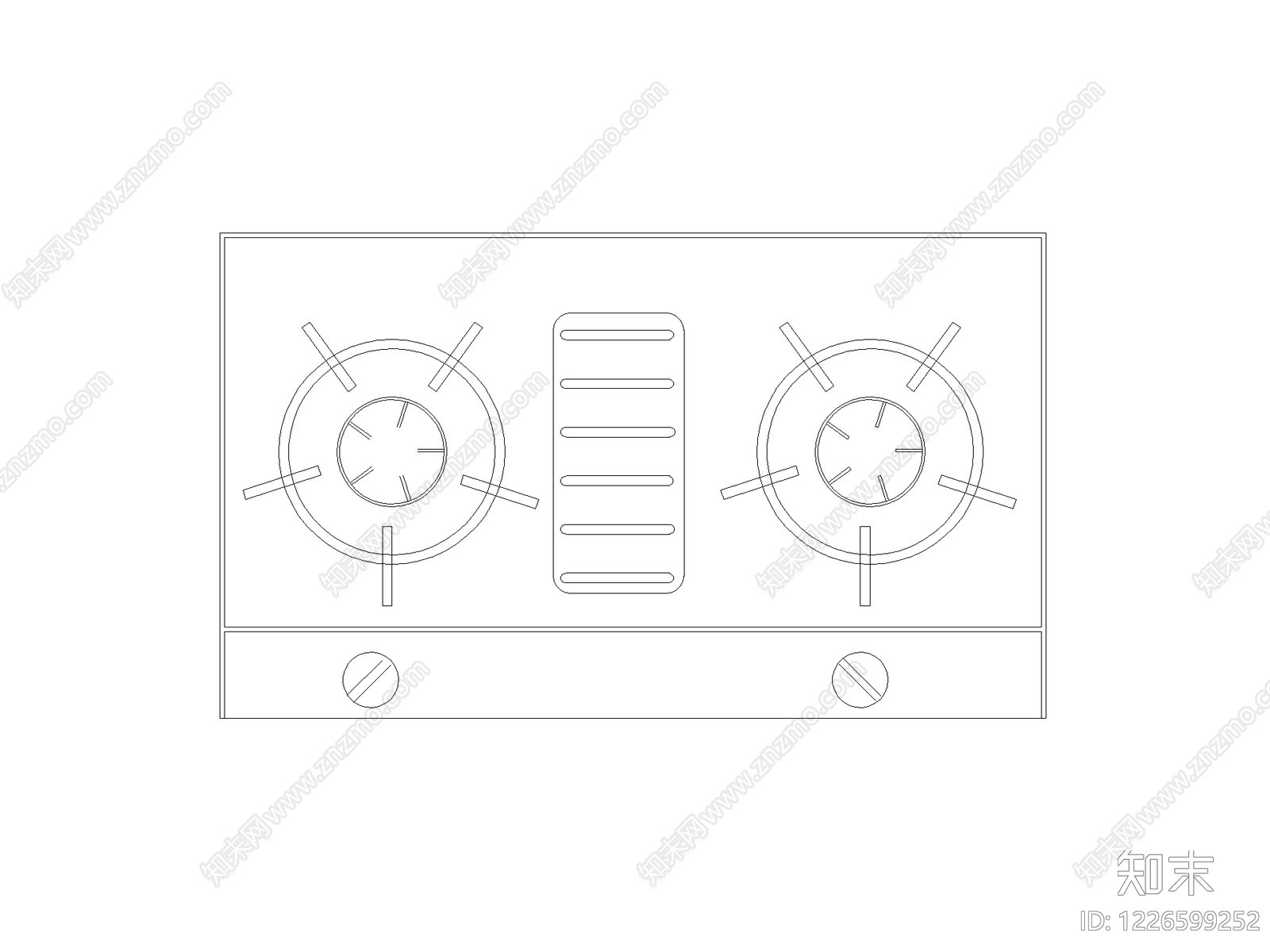 现代厨房设施CAD图纸
