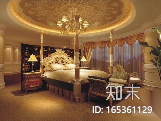 [原创]欧式古典别墅样板房施工图（含效果图）cad施工图下载【ID:165361129】