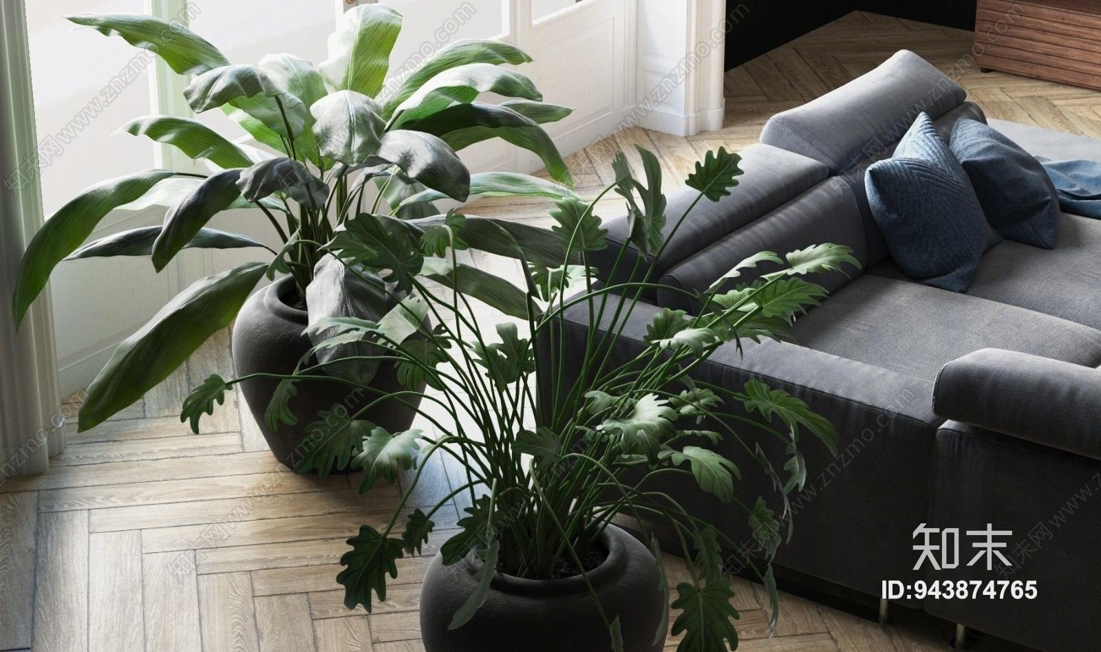 简欧客厅3D模型下载【ID:943874765】