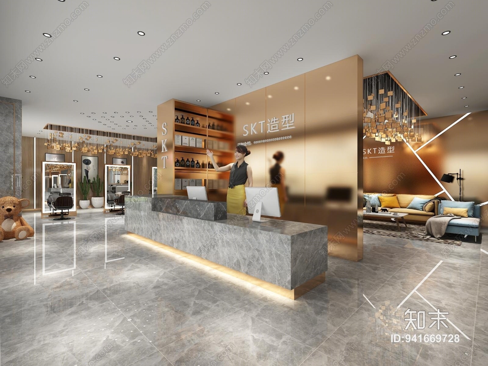 后现代理发店3D模型下载【ID:941669728】