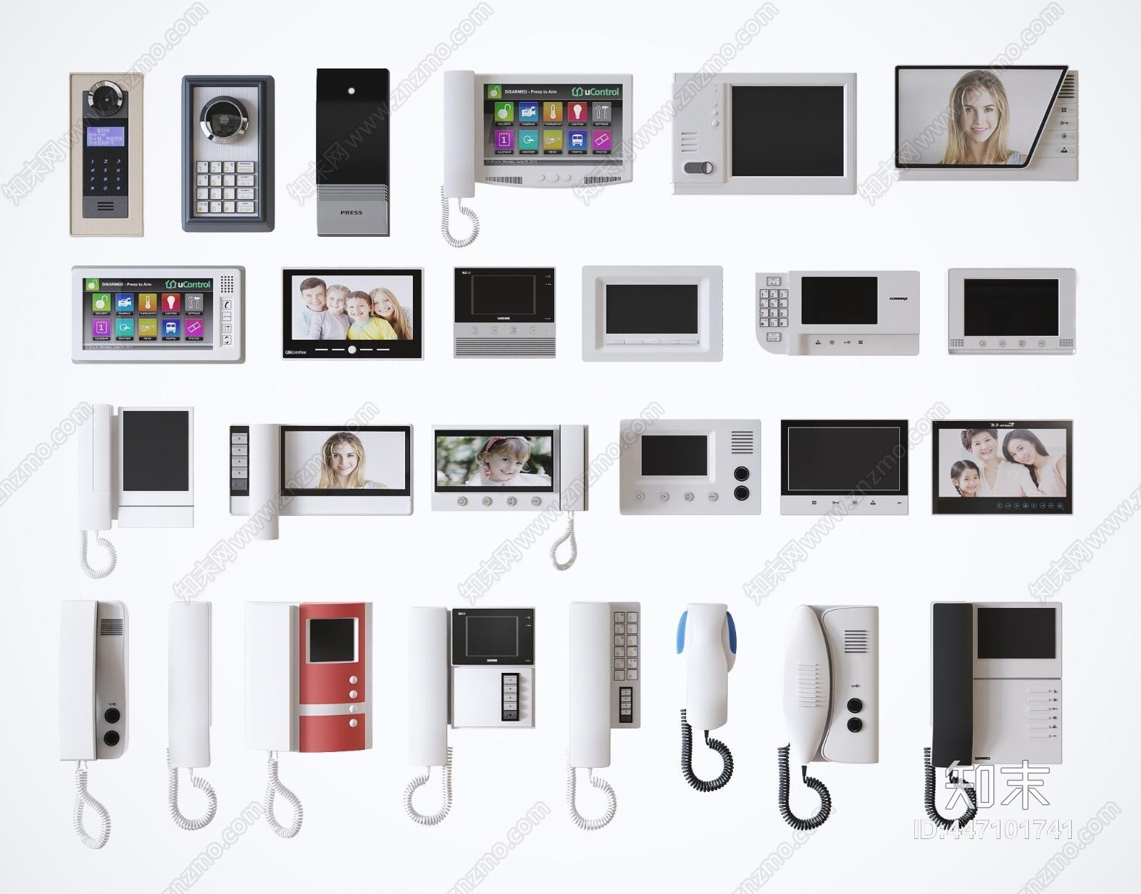 现代可视电话门禁机3D模型下载【ID:447101741】