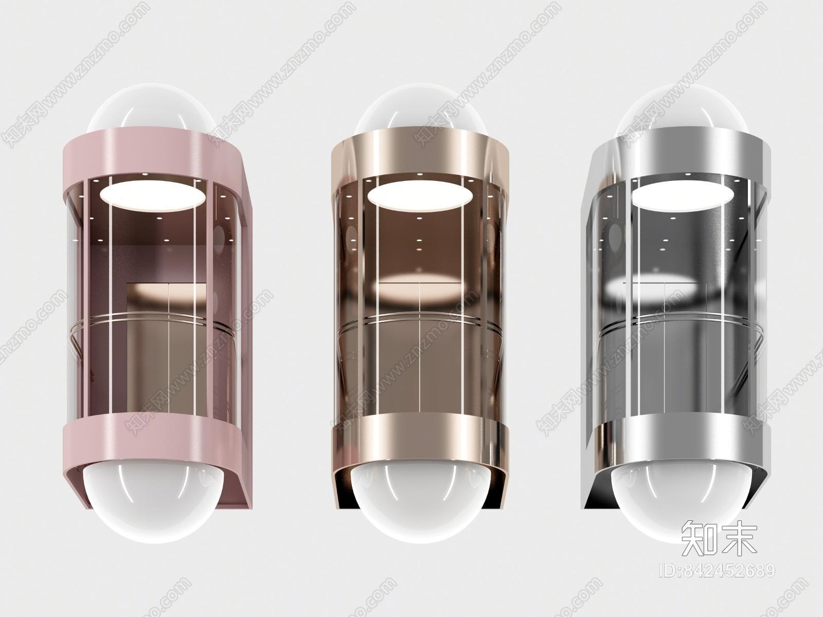 现代观光电梯轿厢3D模型下载【ID:842452689】