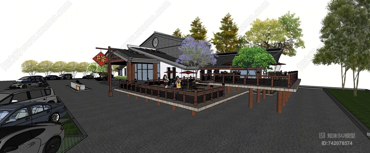 售楼部SU模型下载【ID:742078574】