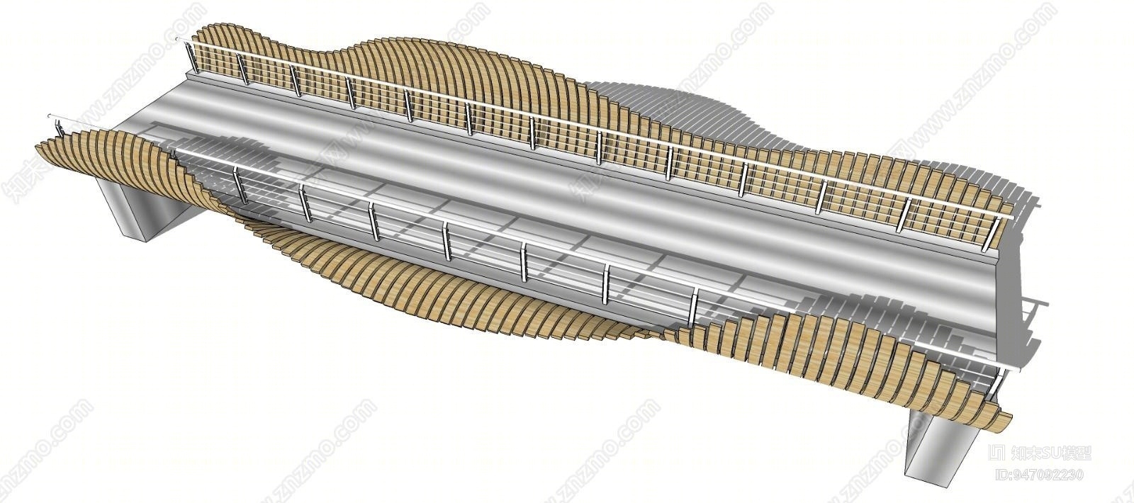 现代风格桥SU模型下载【ID:947092230】