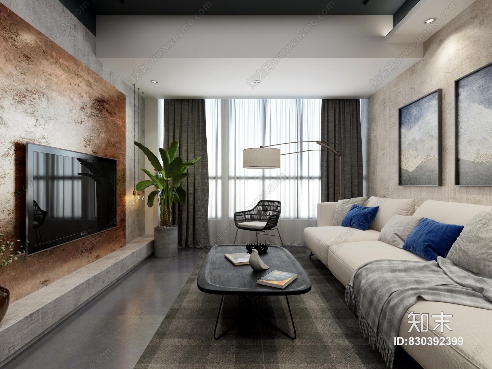 工业风现代3D模型下载【ID:830392399】