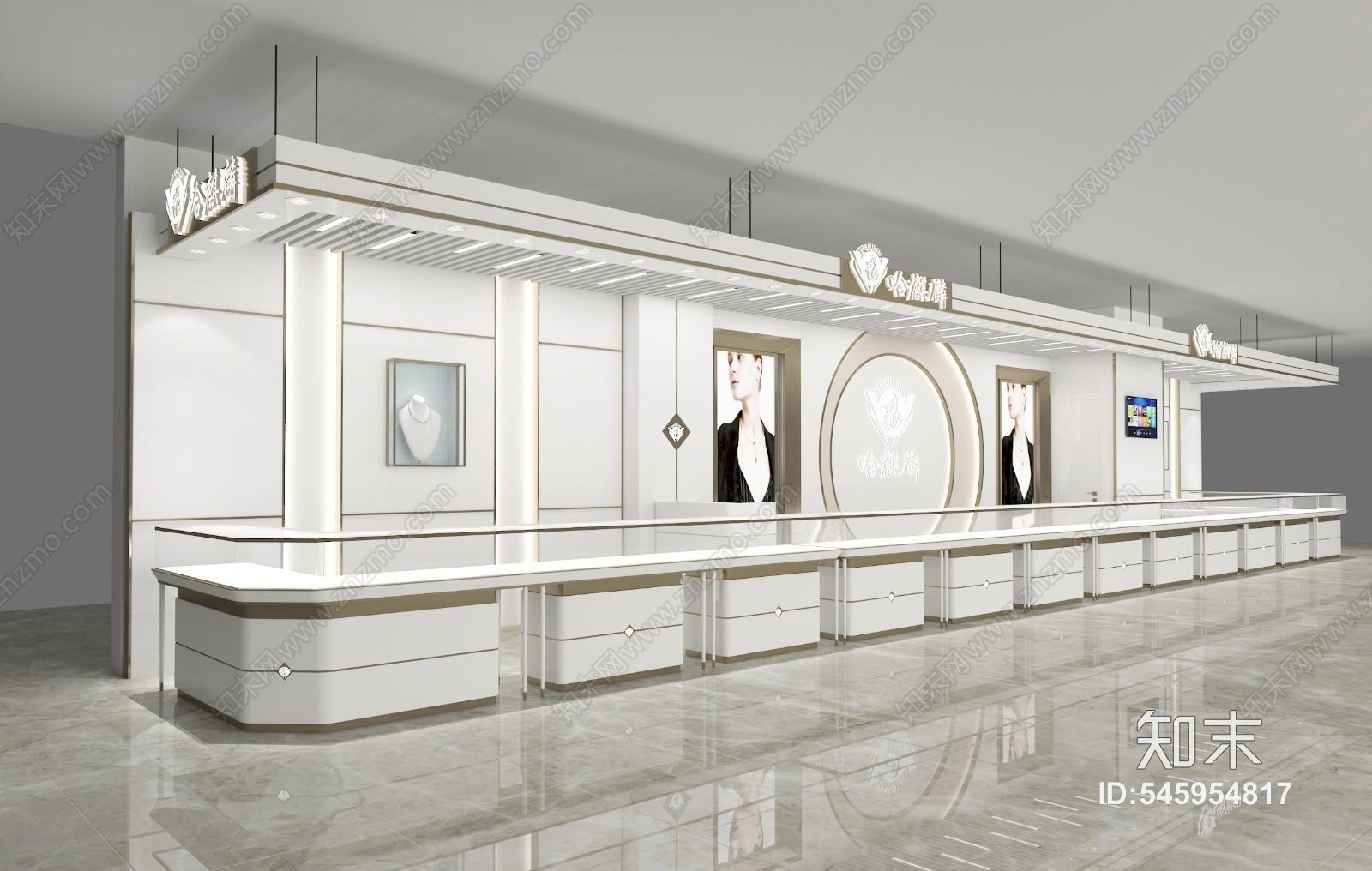 现代珠宝店3D模型下载【ID:545954817】