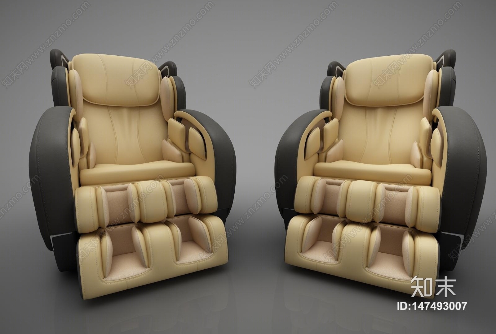 现代风格按摩椅3D模型下载【ID:147493007】