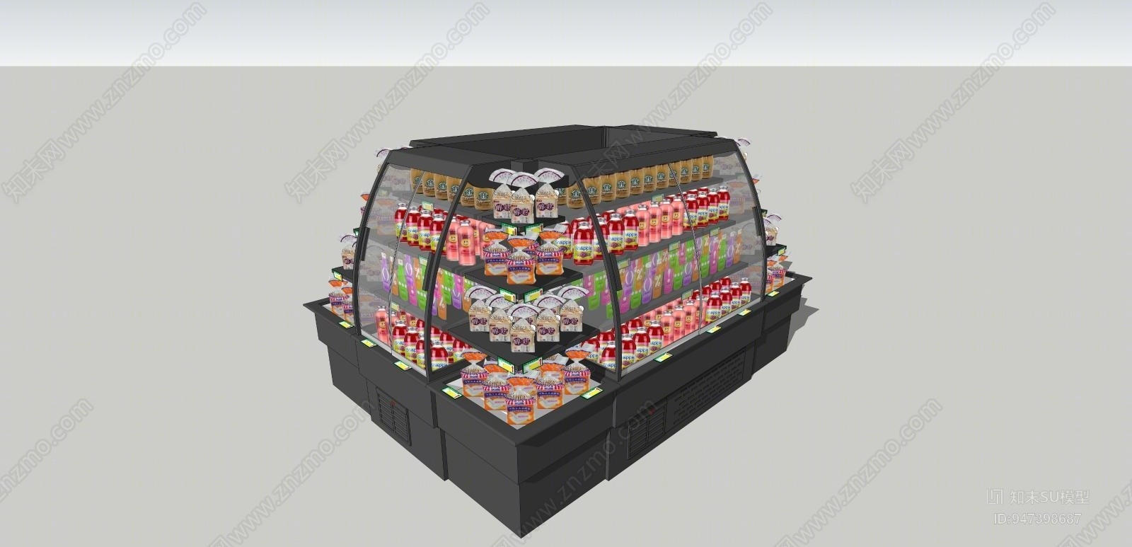现代冰柜SU模型草图