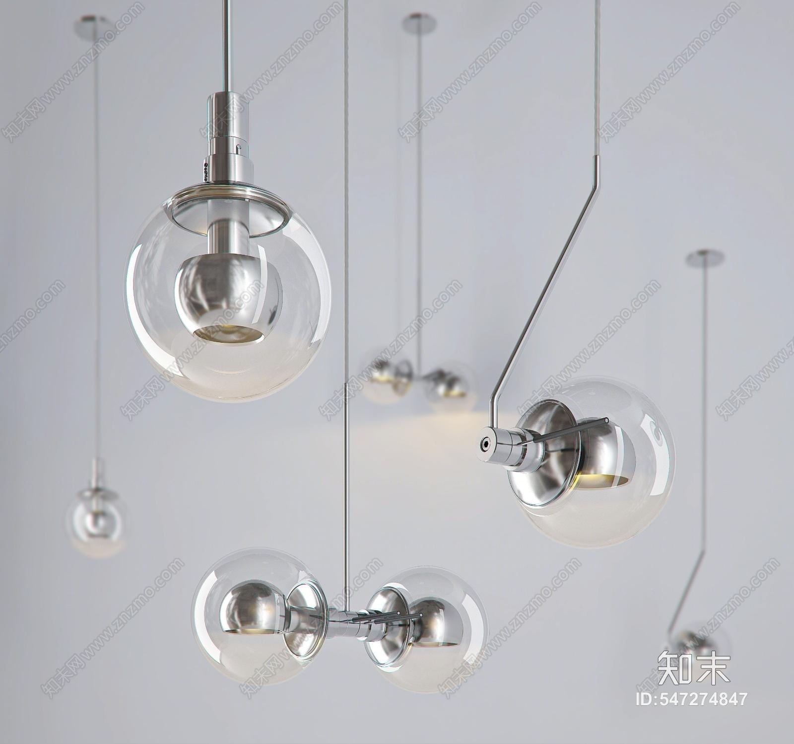 工业风格复古装饰吊灯3D模型下载【ID:547274847】