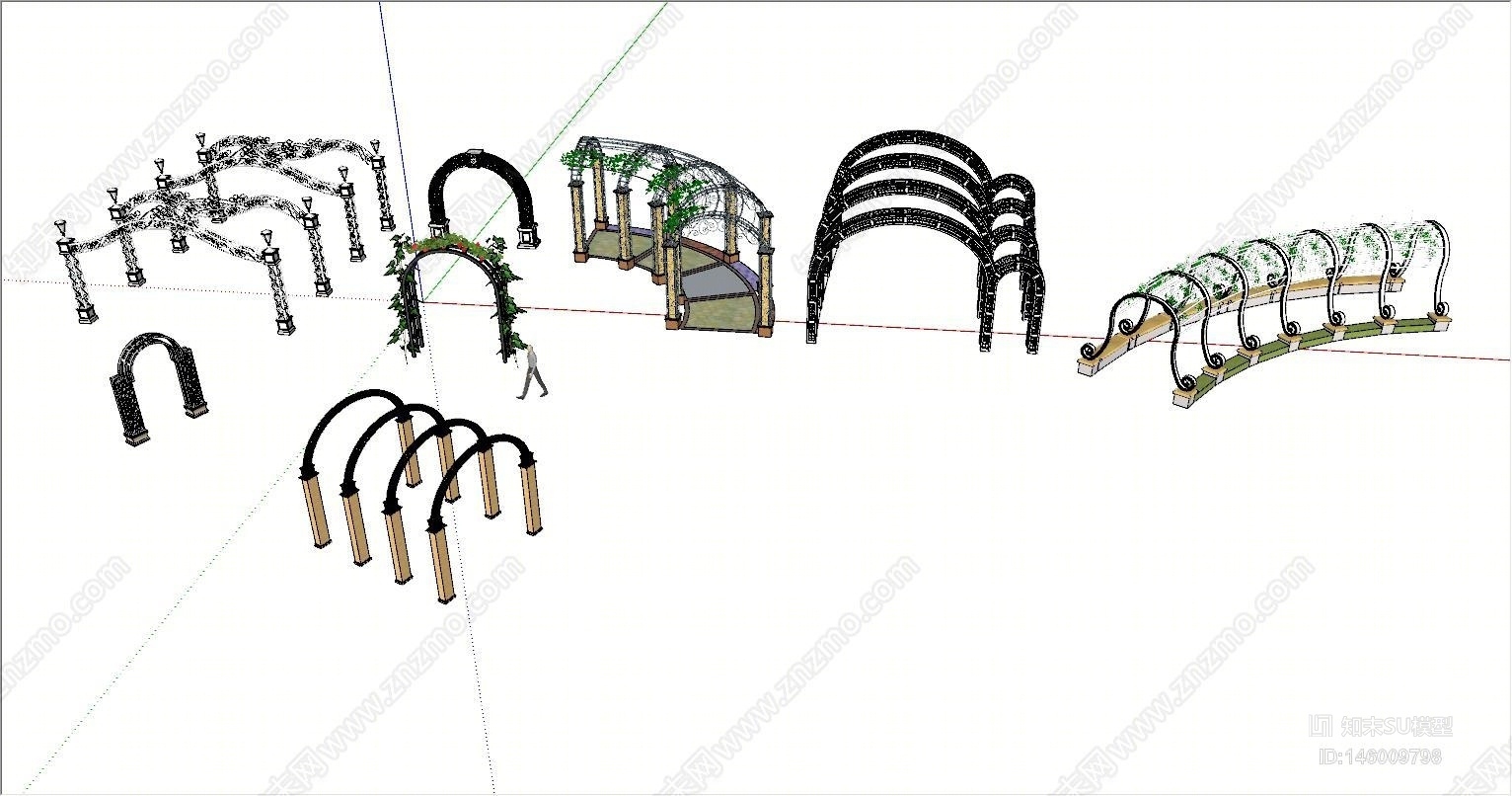 欧式花架SU模型下载【ID:146009798】