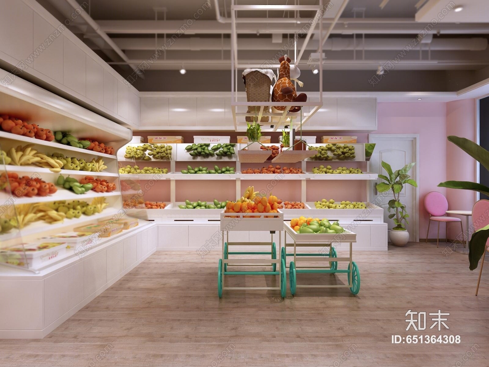 北欧水果店铺专卖店3D模型下载【ID:651364308】