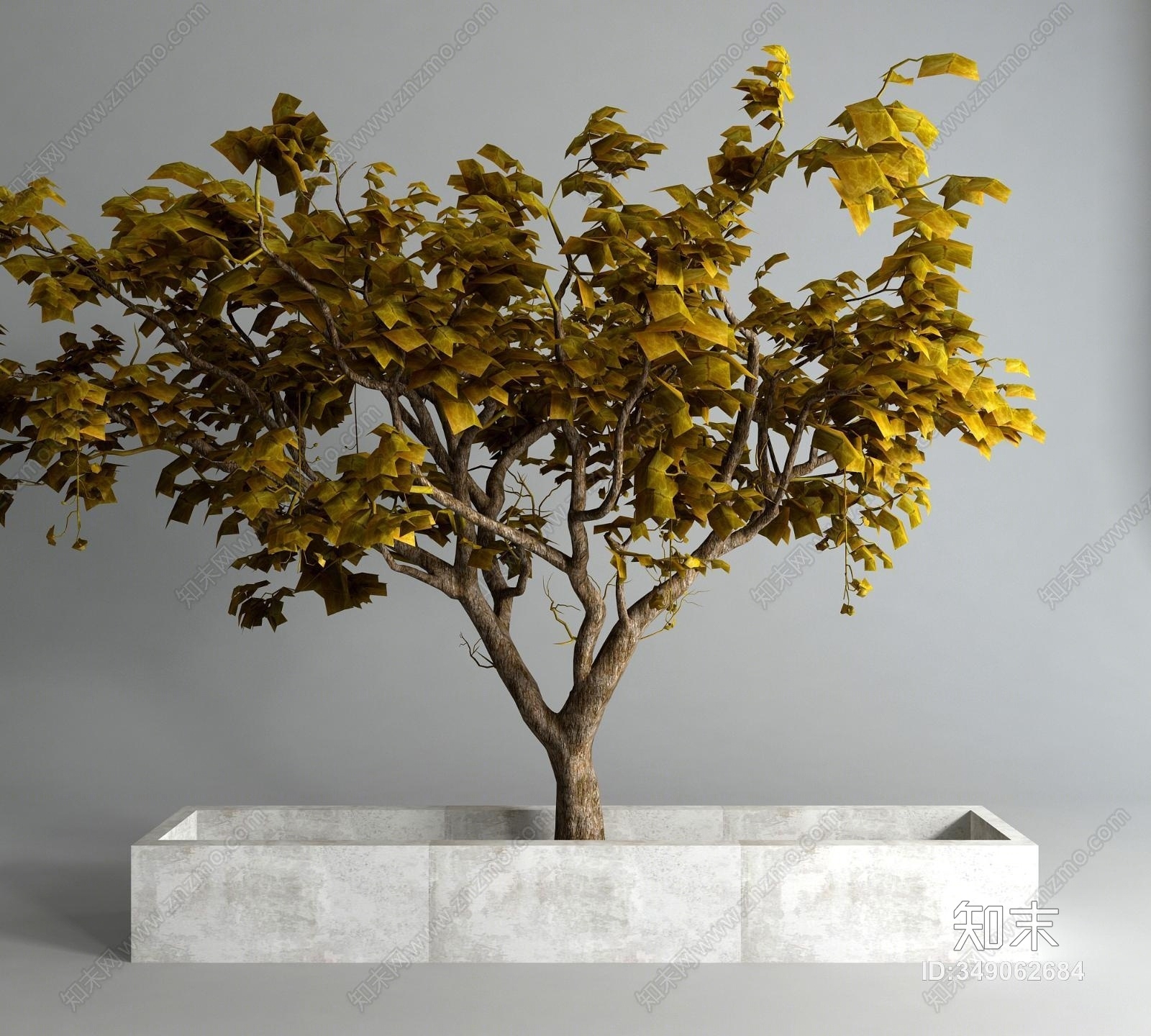 现代花坛树3D模型下载【ID:349062684】