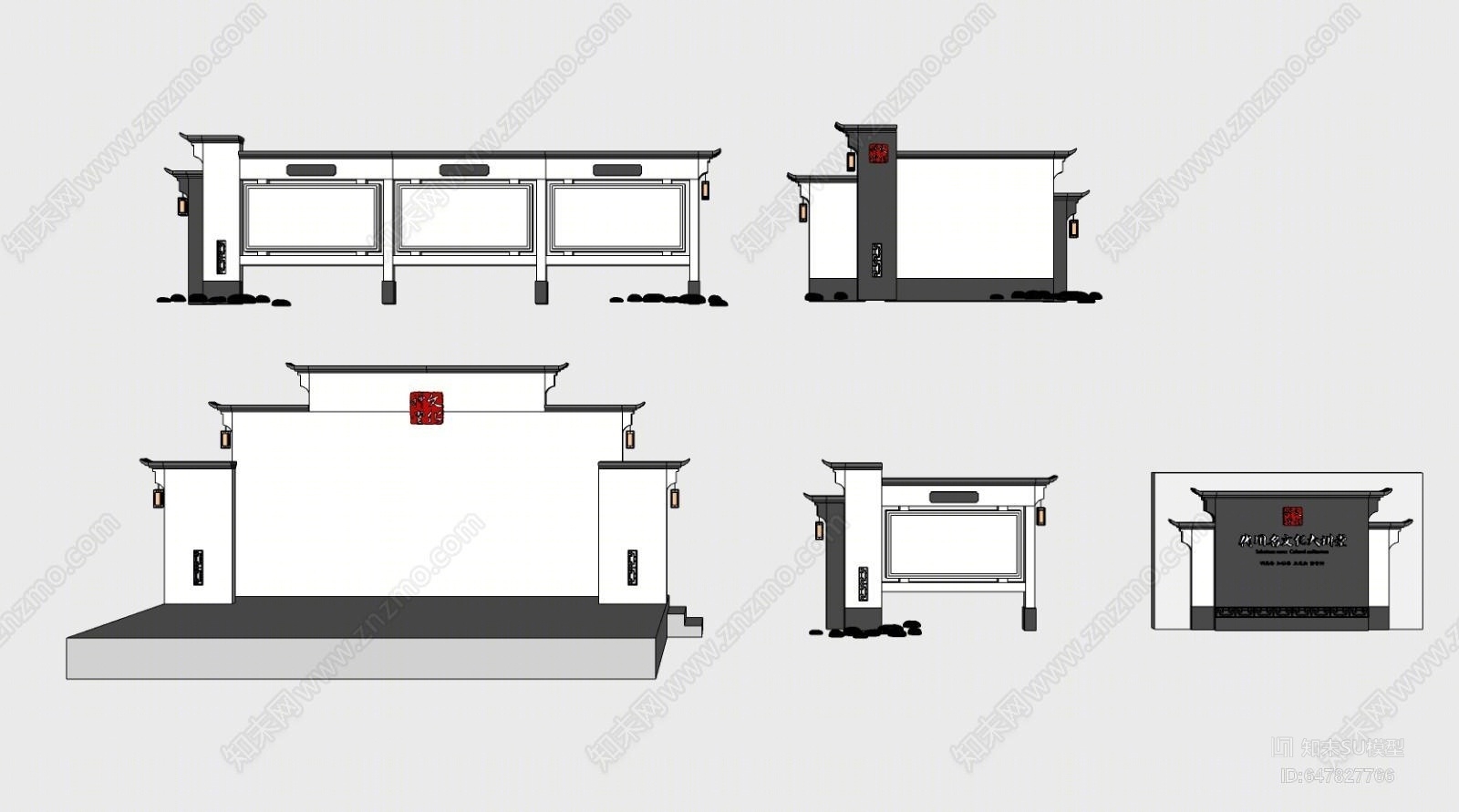 标识标牌SU模型精品下载_SketchUp模型_知末网