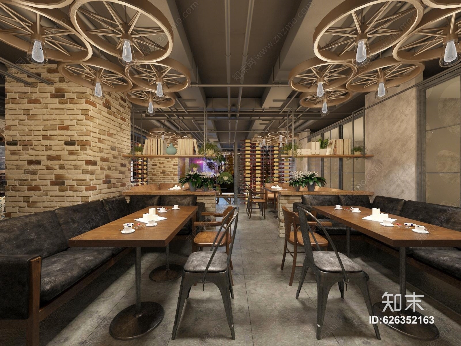 美式烟酒专卖店3D模型下载【ID:626352163】