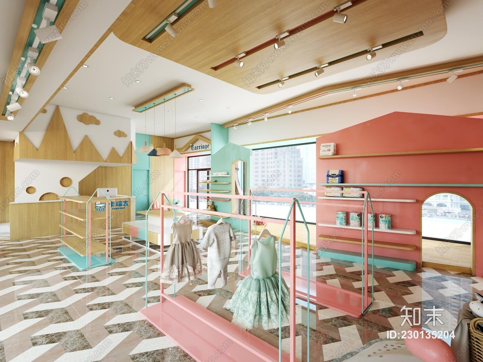 北欧现代母婴店3D模型下载【ID:230135204】