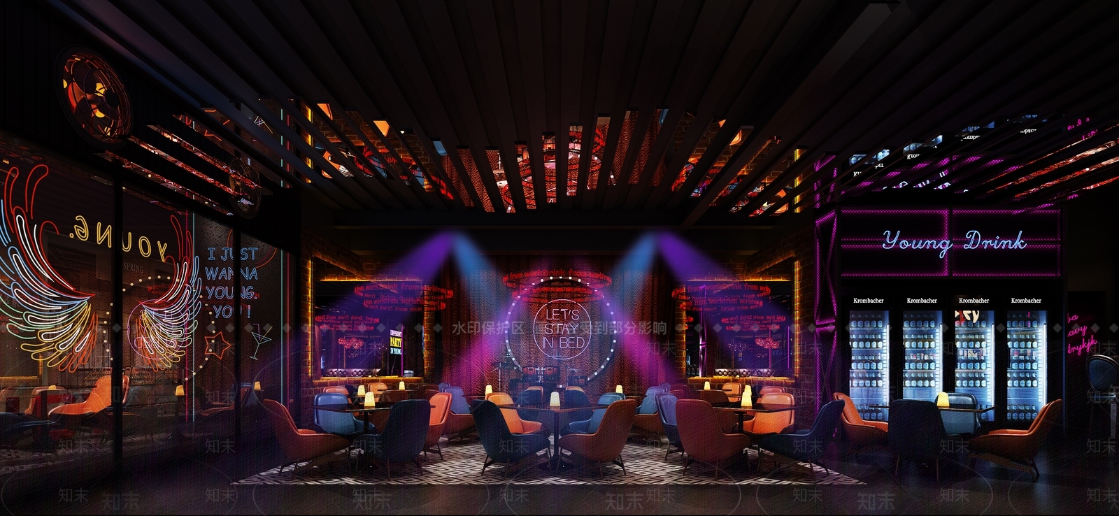 工业风现代轻奢酒吧3D模型下载【ID:433029465】