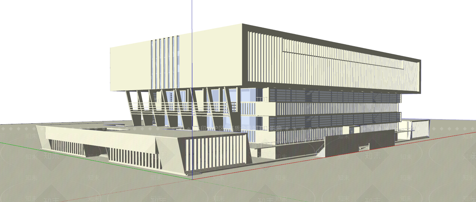 石油大学01室外SU模型下载【ID:533364123】