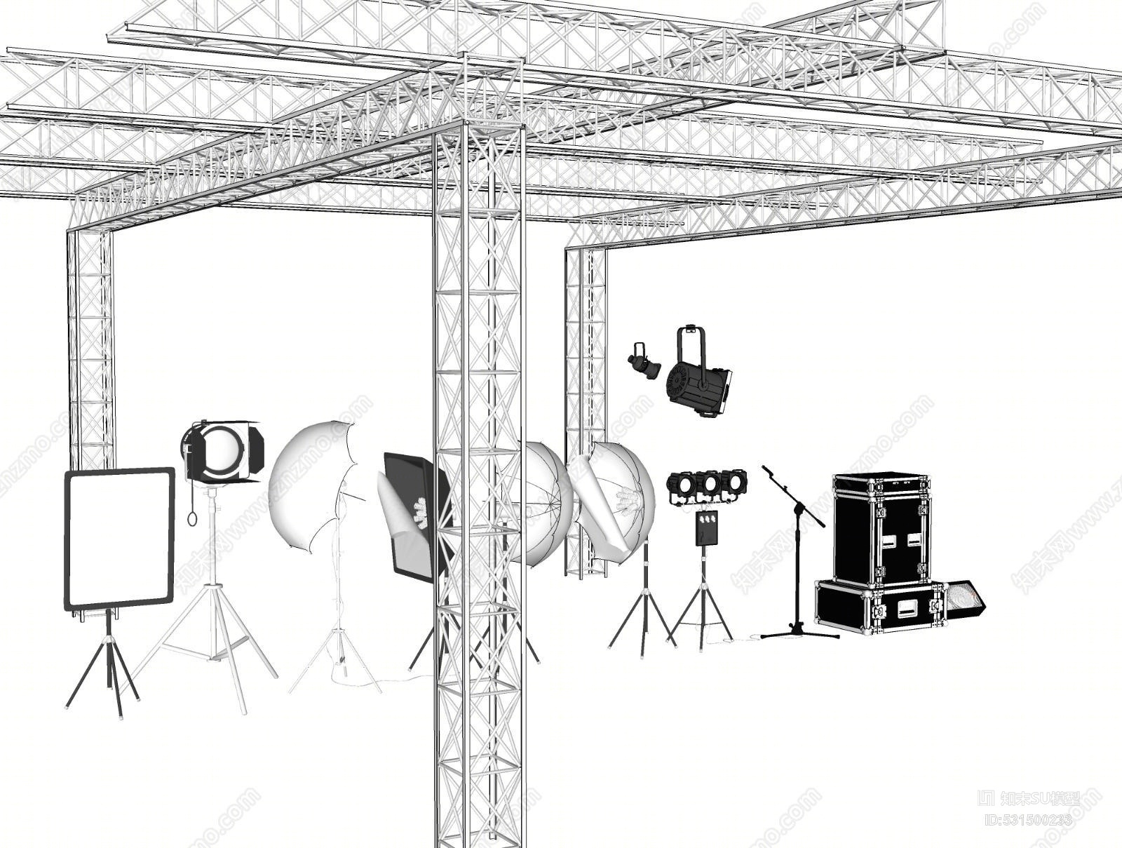 摄影棚器材行架其他SU模型下载【ID:531500233】
