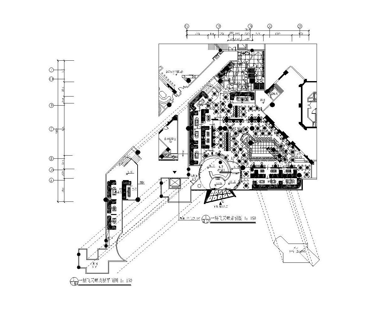 混搭风格休闲酒吧内部装修全套CAD施工图cad施工图下载【ID:733597405】