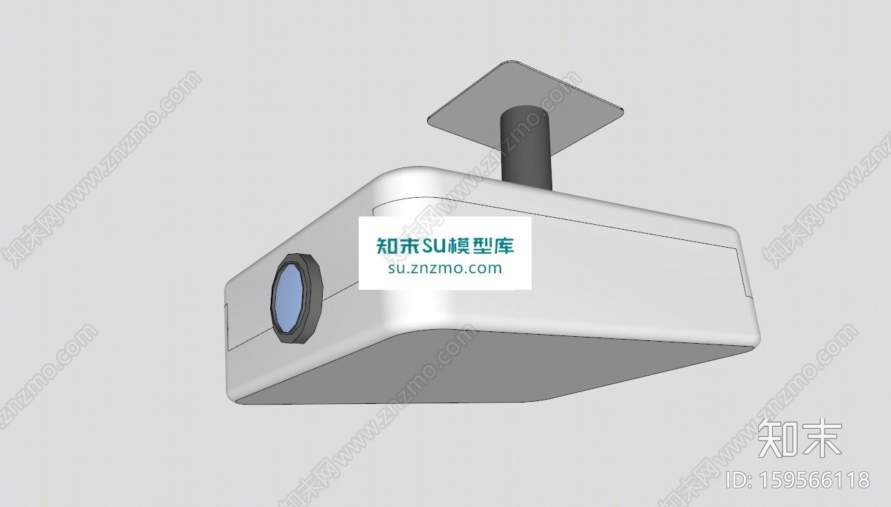 家庭影院顶装投影仪SU模型下载【ID:159566118】