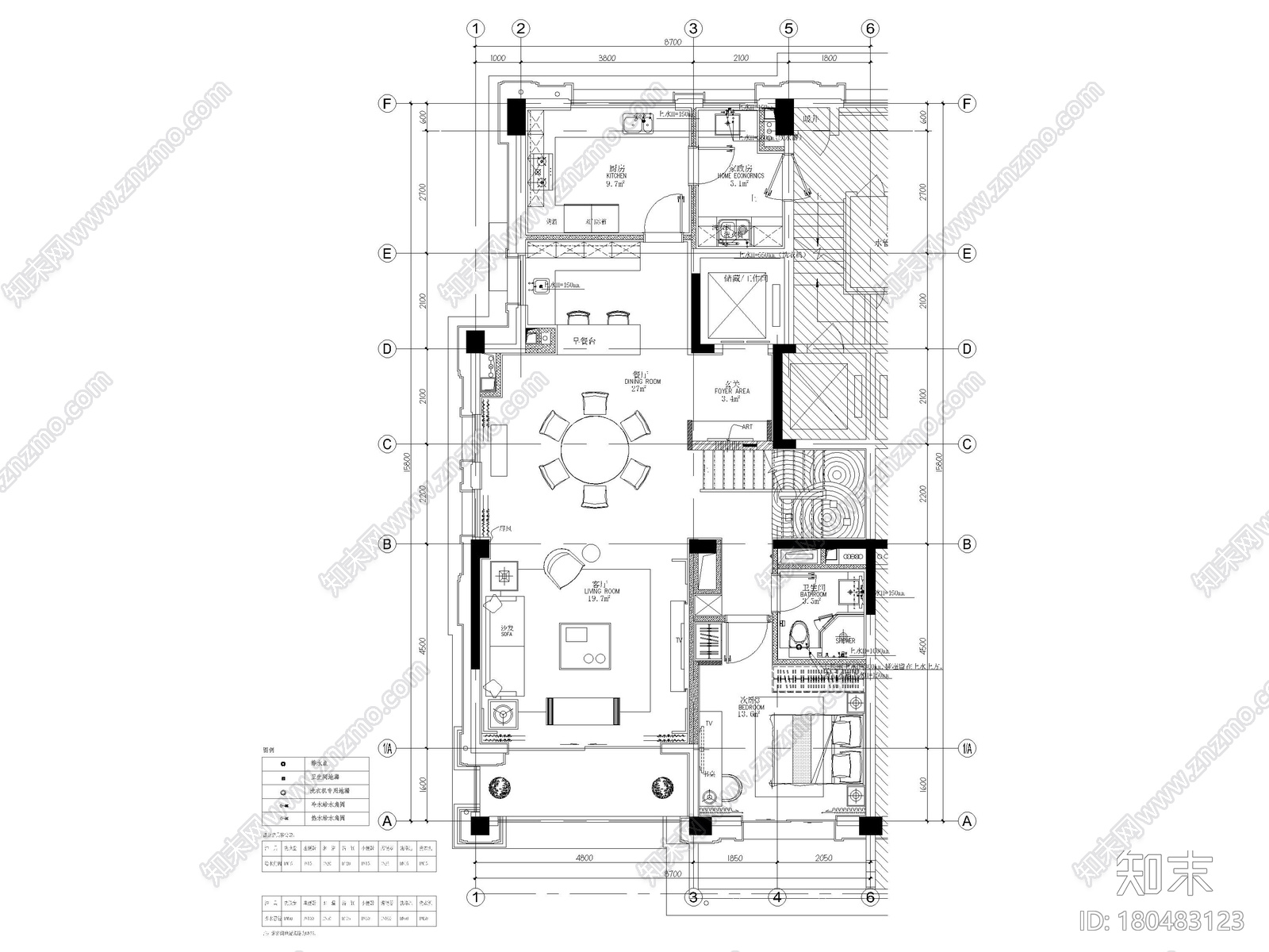 [上海]新中式多层中叠样板间室内装修施工图施工图下载【ID:180483123】